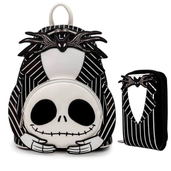 Loungefly Disney Headless Jack Skellington Mini Backpack & Wallet Set Nightmare - Picture 1 of 14